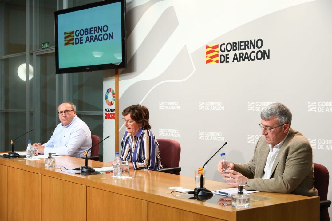 Rueda de prensa del Departamento de Derechos Sociales del Gobierno de Aragón, informando de la situación en las residencias de mayores 