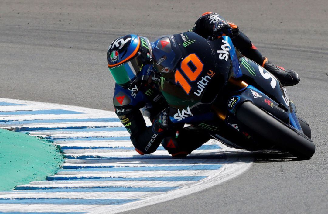 Luca Marini durante la carrera de Moto 2 en el Circuito de Jerez 