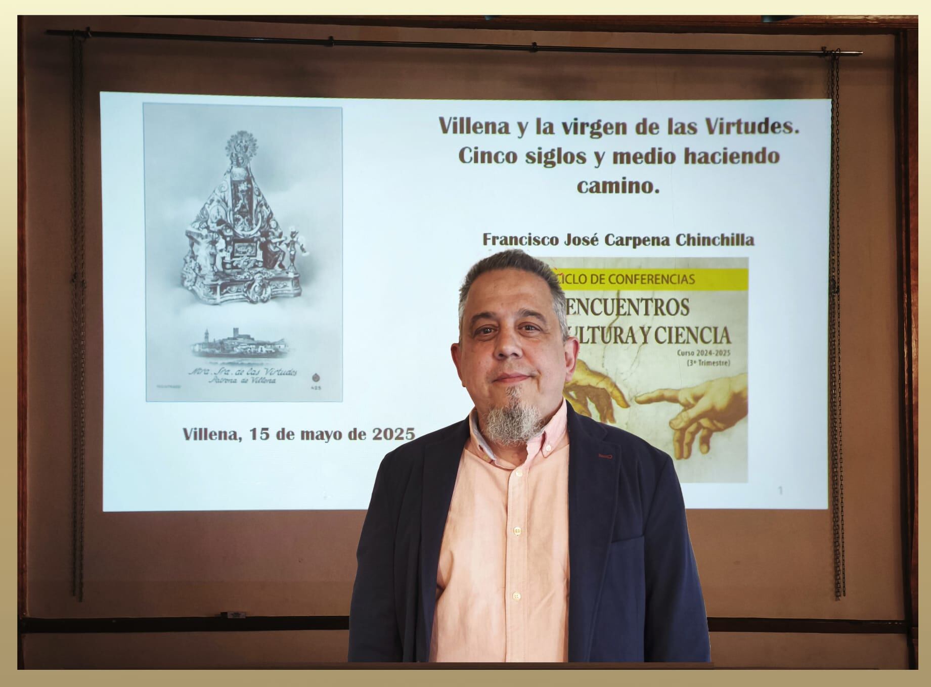 Frco José Carpena, en una reciente conferencia en Villena