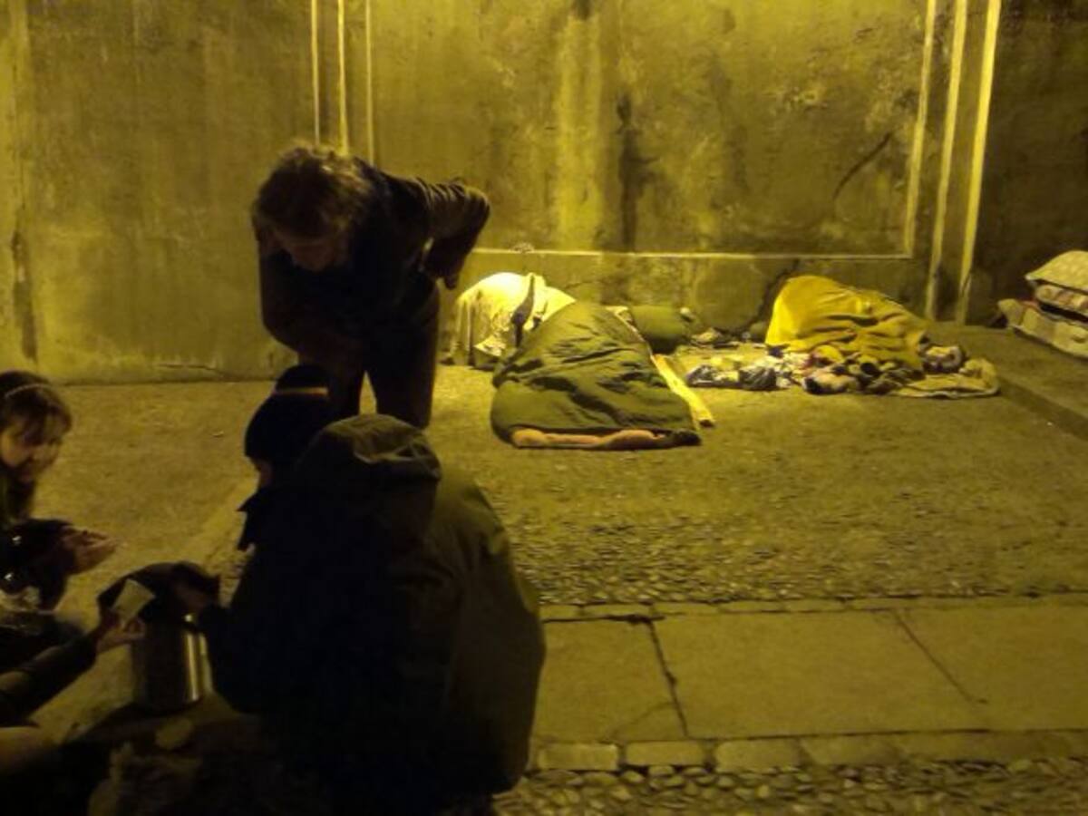 Con el frío como único compañero