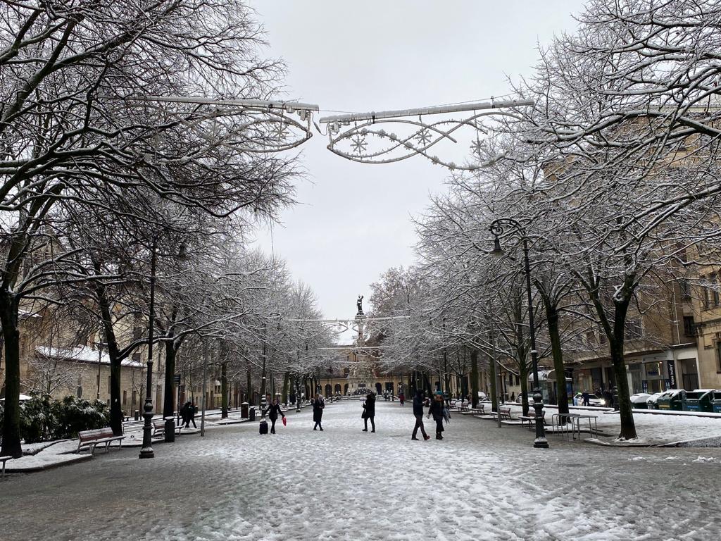 Nieve en Pamplona