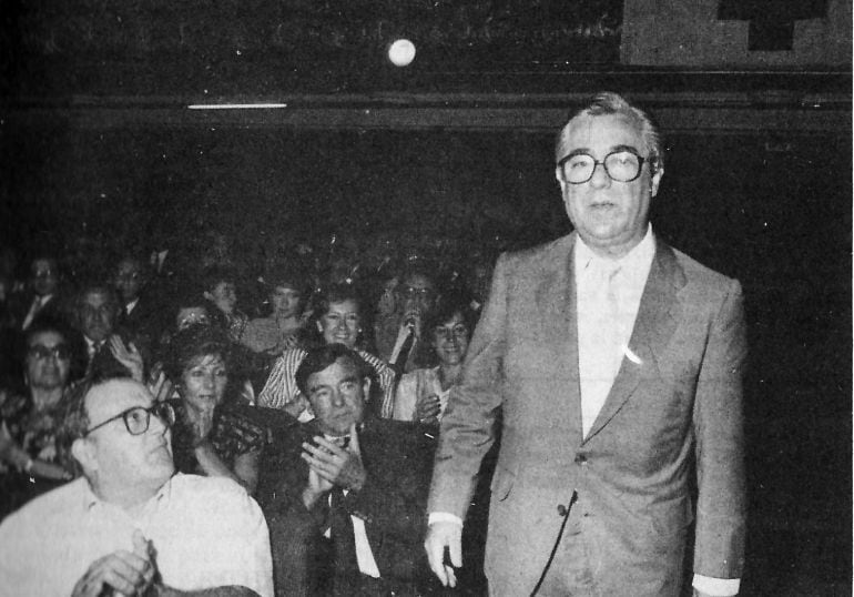 José Luis Coll en el Cine Xúcar, 1986. 