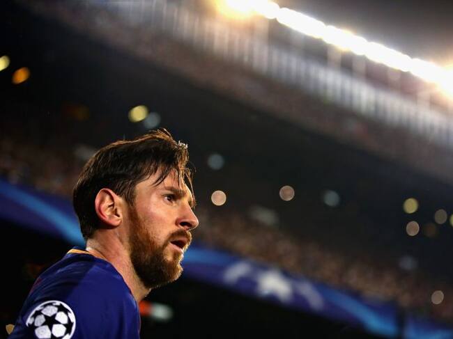 Messi, durante el partido en el Camp Nou