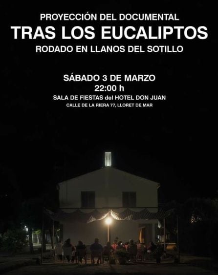 Cartel anunciador de la proyección del documental &#039;Tras los eucaliptos&#039;