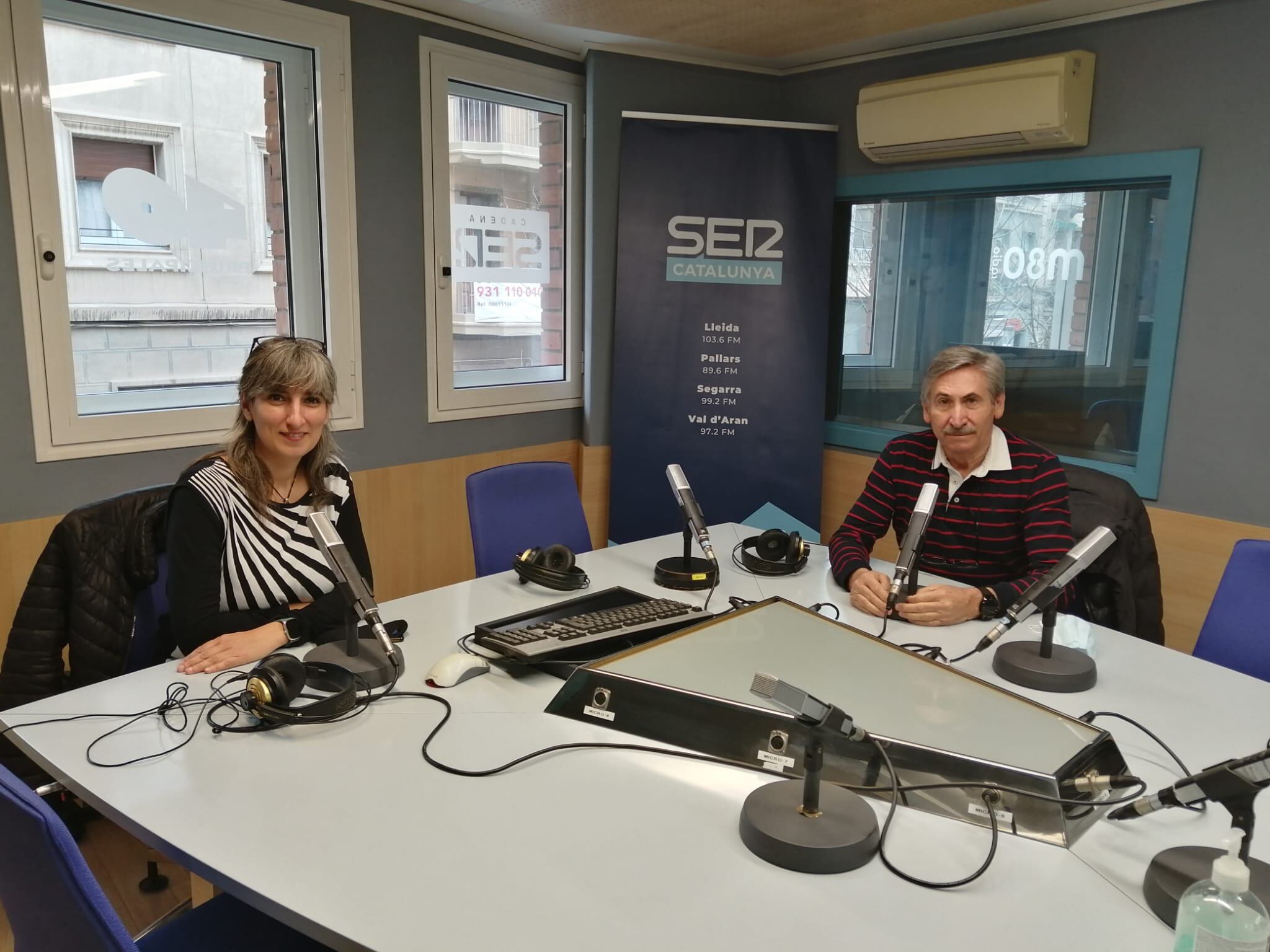 Sandra Castro i Ramon Alturo, als estudis de Ràdio Lleida
