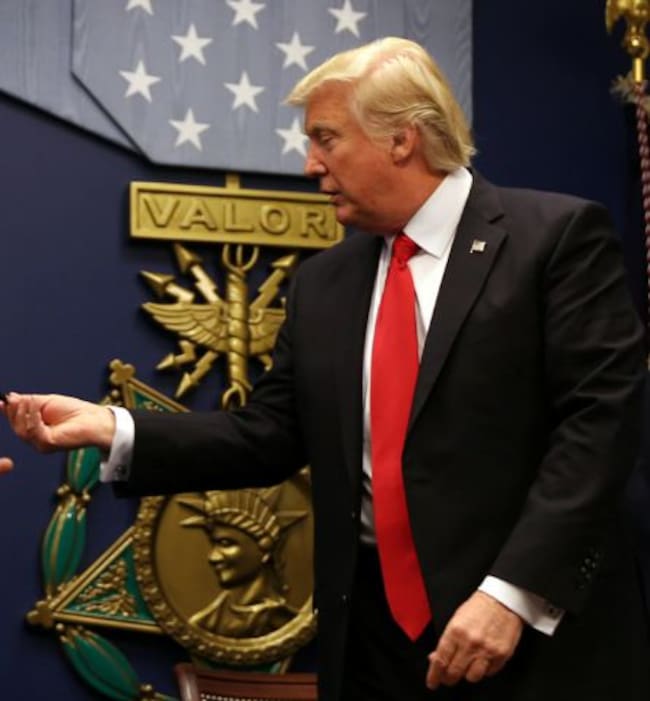 Donald Trump, en el Pentágono.