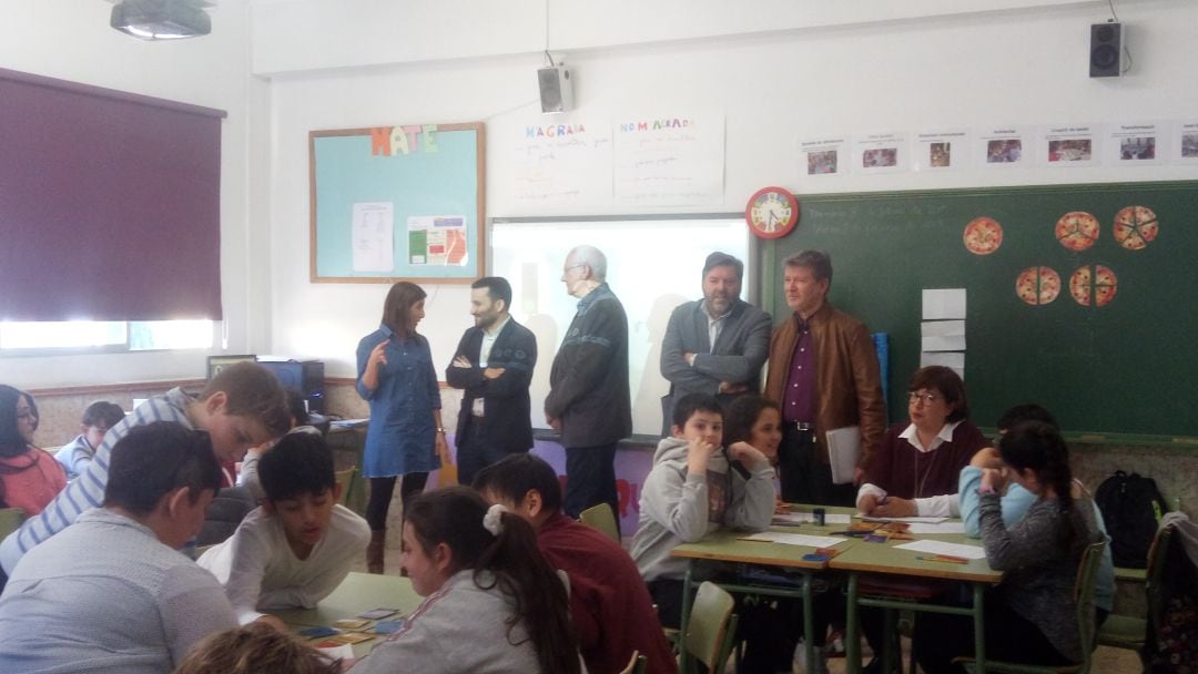 Visita del conseller de Educación, Vicent Marzà al CEIP Les Vessanes de Dénia.