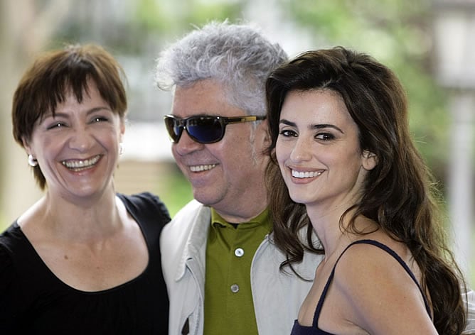 Pedro Almodóvar, Blanca Portillo y Penélope Cruz en la presentación del rodaje de &#039;Los abrazos rotos&#039;