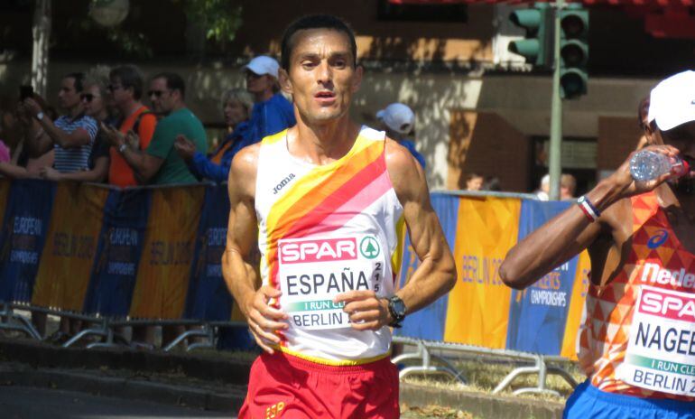 Jesús España durante el maratón del europeo