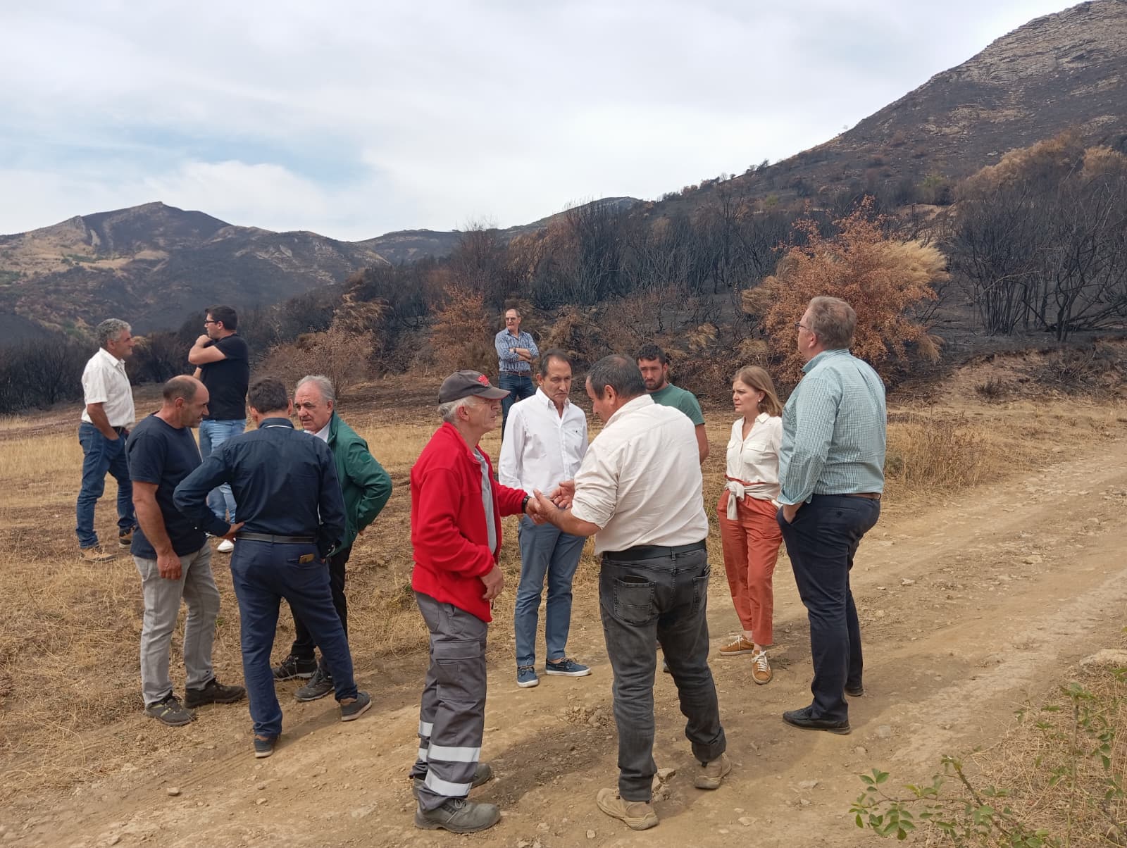 La Junta se reúne con ganaderos de los municipios afectados por los incendios en la provincia de Palencia para evaluar los daños a las instalaciones agroganaderas