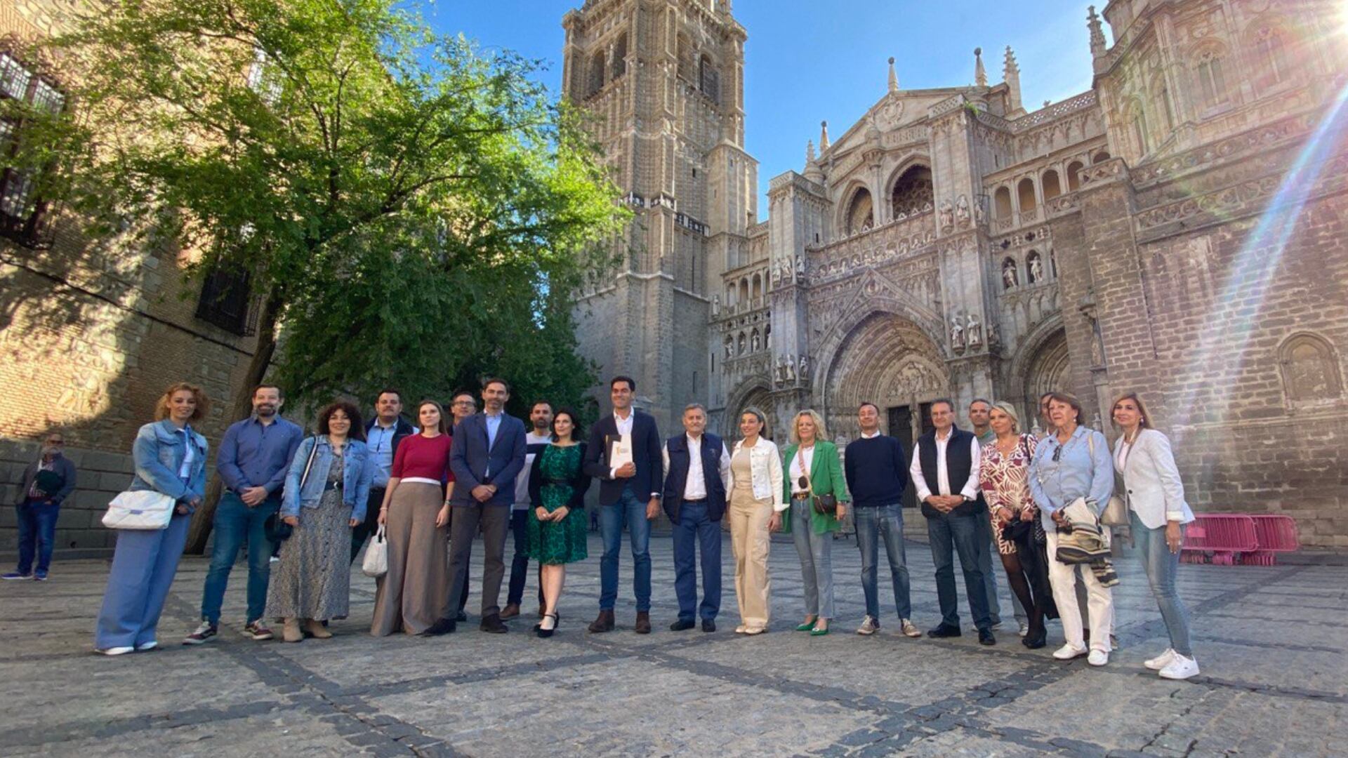 La formación &#039;Primero Toledo&#039;, durante la presentación de su candidatura a las próximas elecciones del 28 de mayo en la ciudad de Toledo