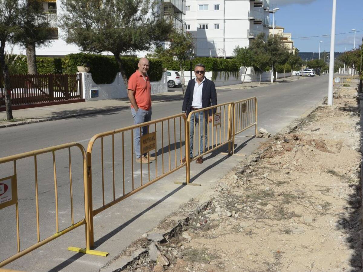 Se inician las obras de las aceras de la avenida Ultramar en Xàbia