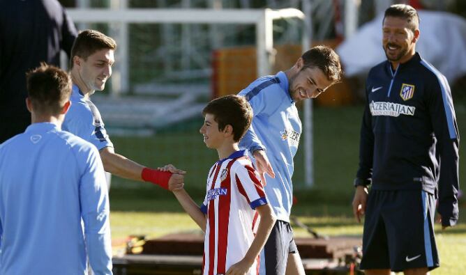 Gabi, durante un entrenamiento en Segovia