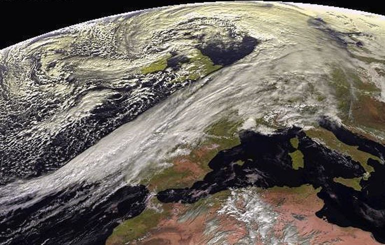 Una de las últimas imágenes tomadas por el satélite Meteosat para Aemet.