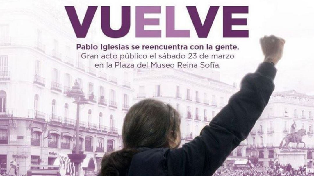 El cartel retirado por Podemos.