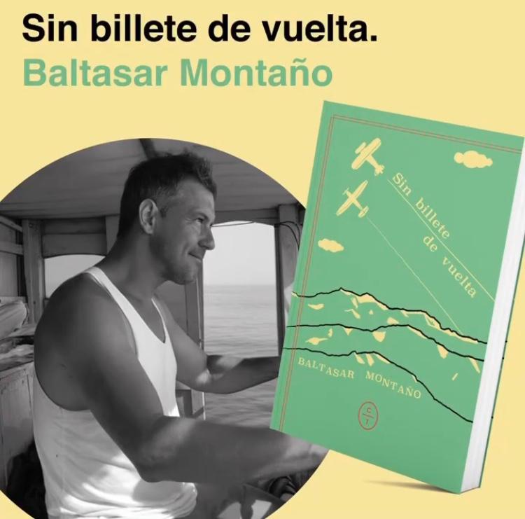 Baltasar Montaño con su libro &#039;Sin billete de vuelta&#039;.