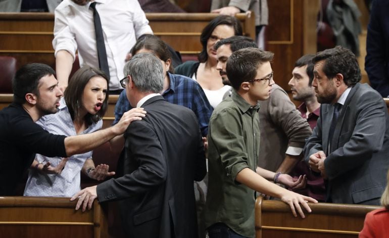 Momento de represalias entre los líderes de Ciudadanos y de Podemos