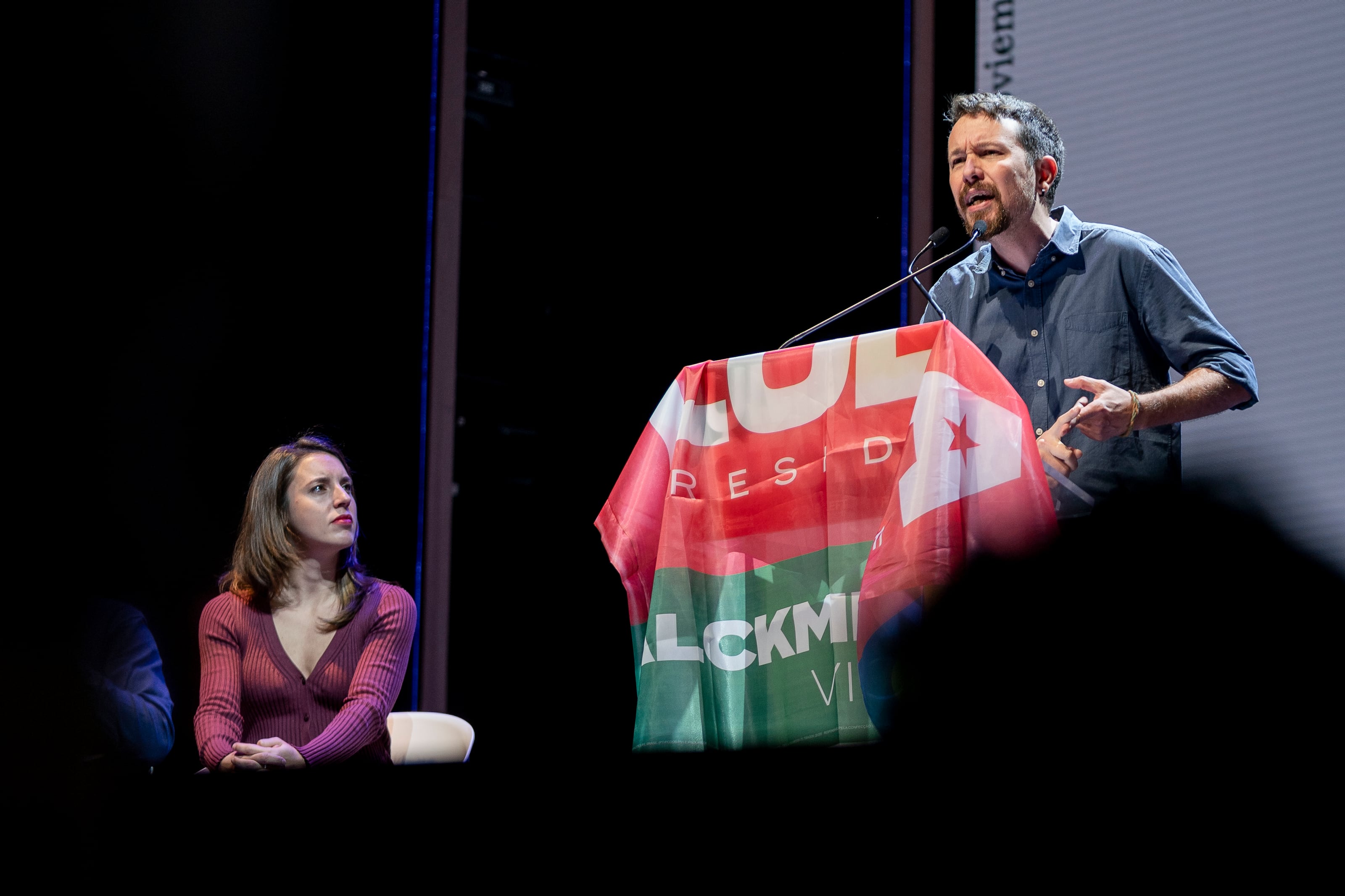 Pablo Iglesias e Irene Montero en el cierre de la Uni de Otoño de Podemos