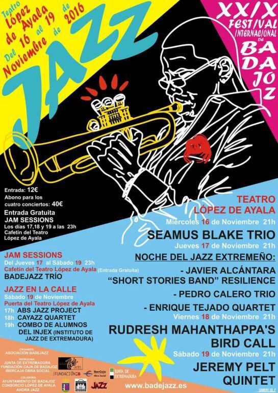 Cartel del XXIX Festival Internacional de Jazz de Badajoz