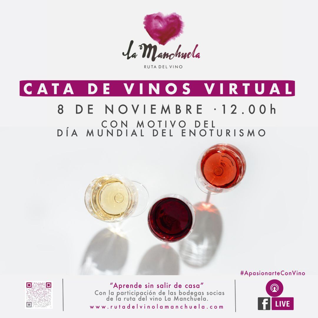 Cata de vinos virtual el 8 de noviembre