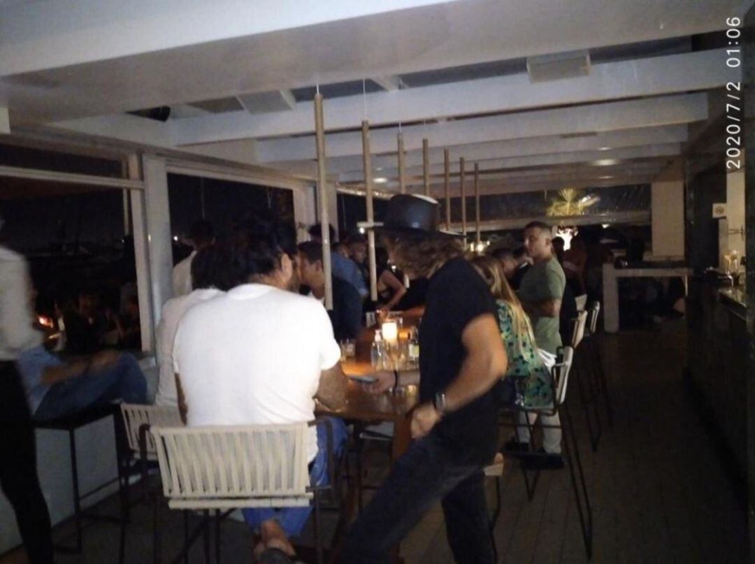 Imagen del local donde se celebró la fiesta