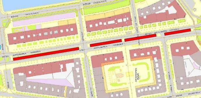 El carril bici discurrirá pegado a la mediana de la avenida Sancho el Sabio