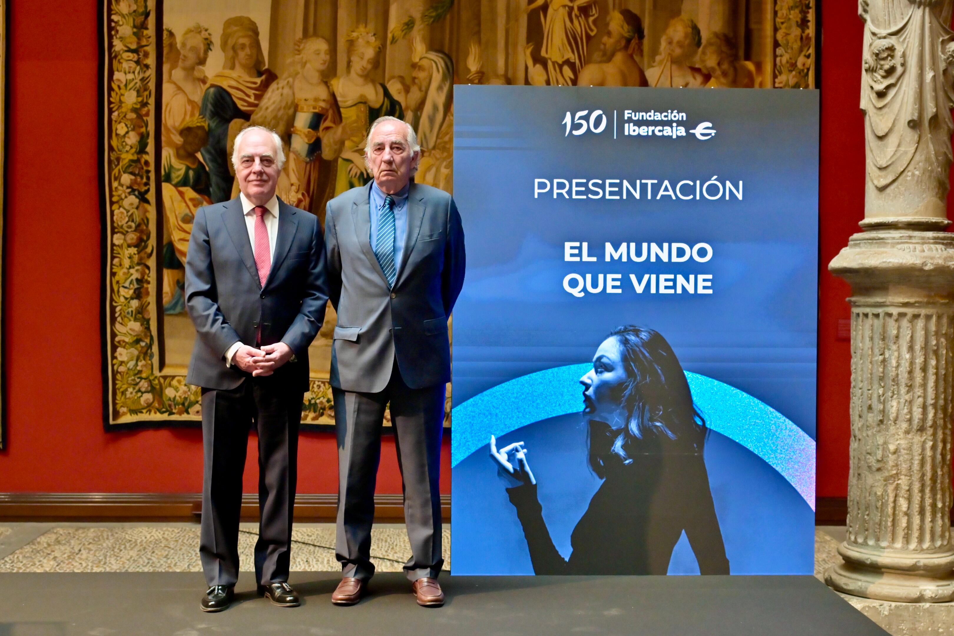 Presidente, Amado Franco y director general, José Luis Rodrigo, de Fundación Ibercaja Congreso El mundo que viene