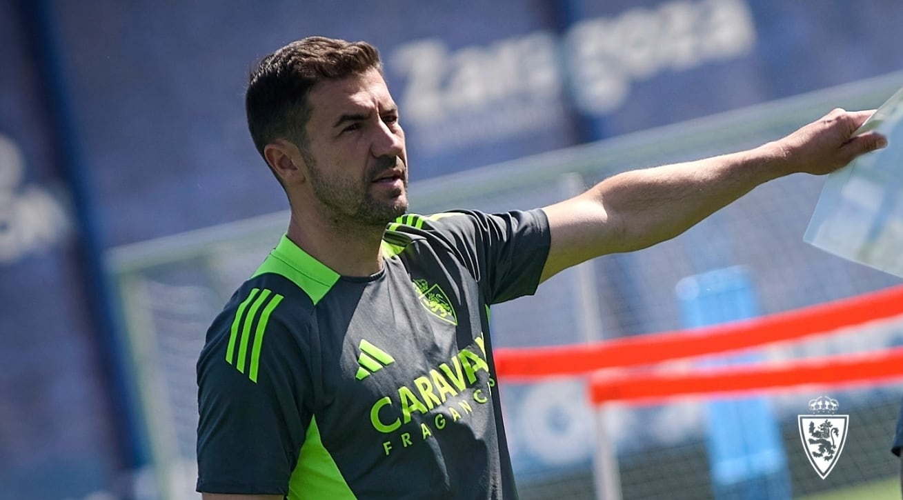 Gabi Fernández, entrenador del Real Zaragoza en una imagen de archivo.
