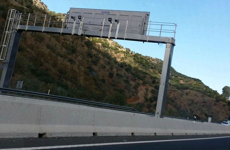 Radar por tramos de la A-45, autovía de las Pedrizas (Málaga)