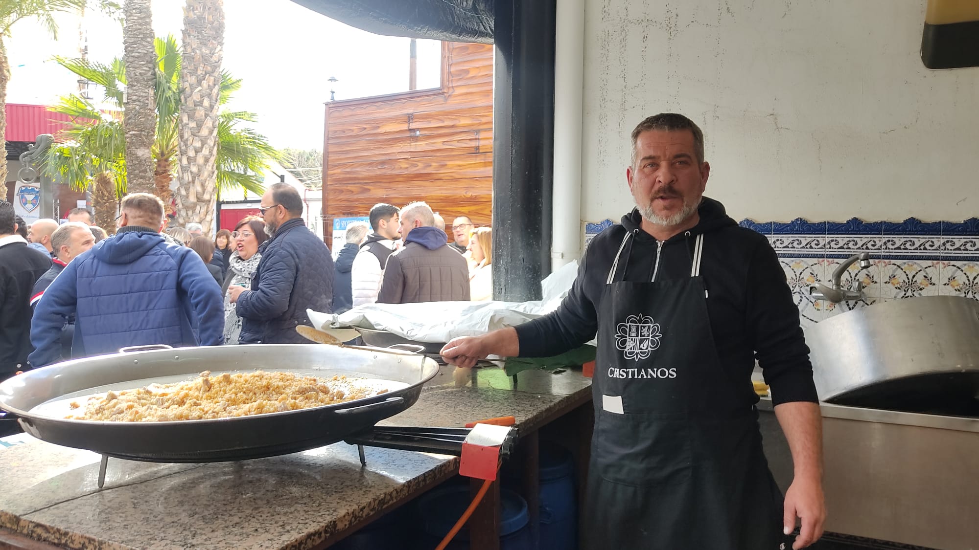 Las paellas en la presentación del Sporting Villena