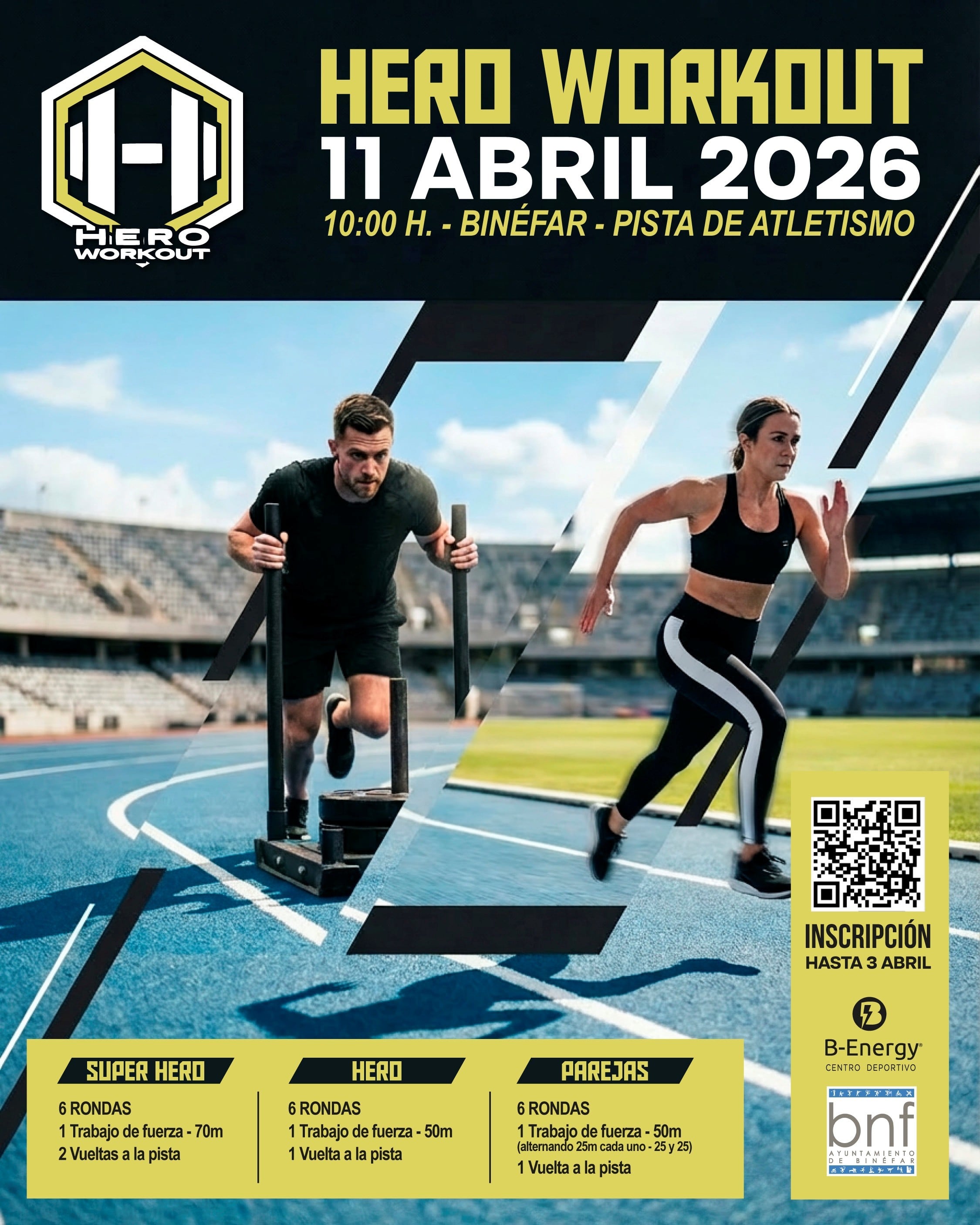La prueba de fuerza y resistencia Hero Workout llega a Binéfar