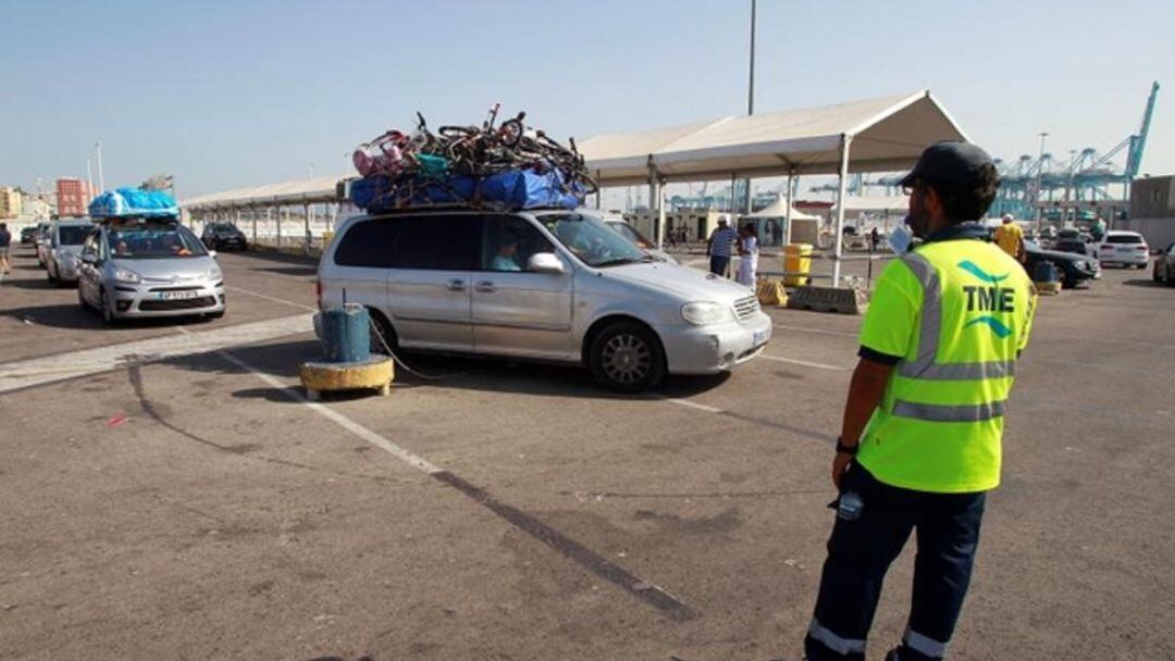 Embarque en el Puerto de Algeciras.