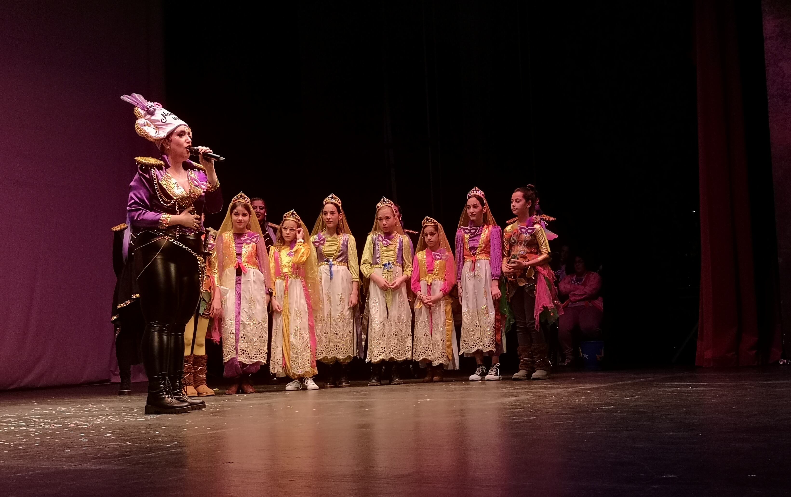 Marta Pérez en uno de los momentos de su pregón de carnaval