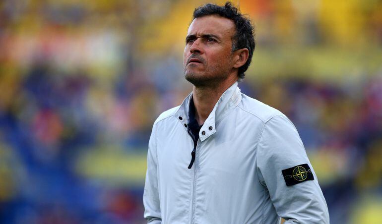 Luis Enrique, en el partido entre la UD Las Palmas y el Barcelona.