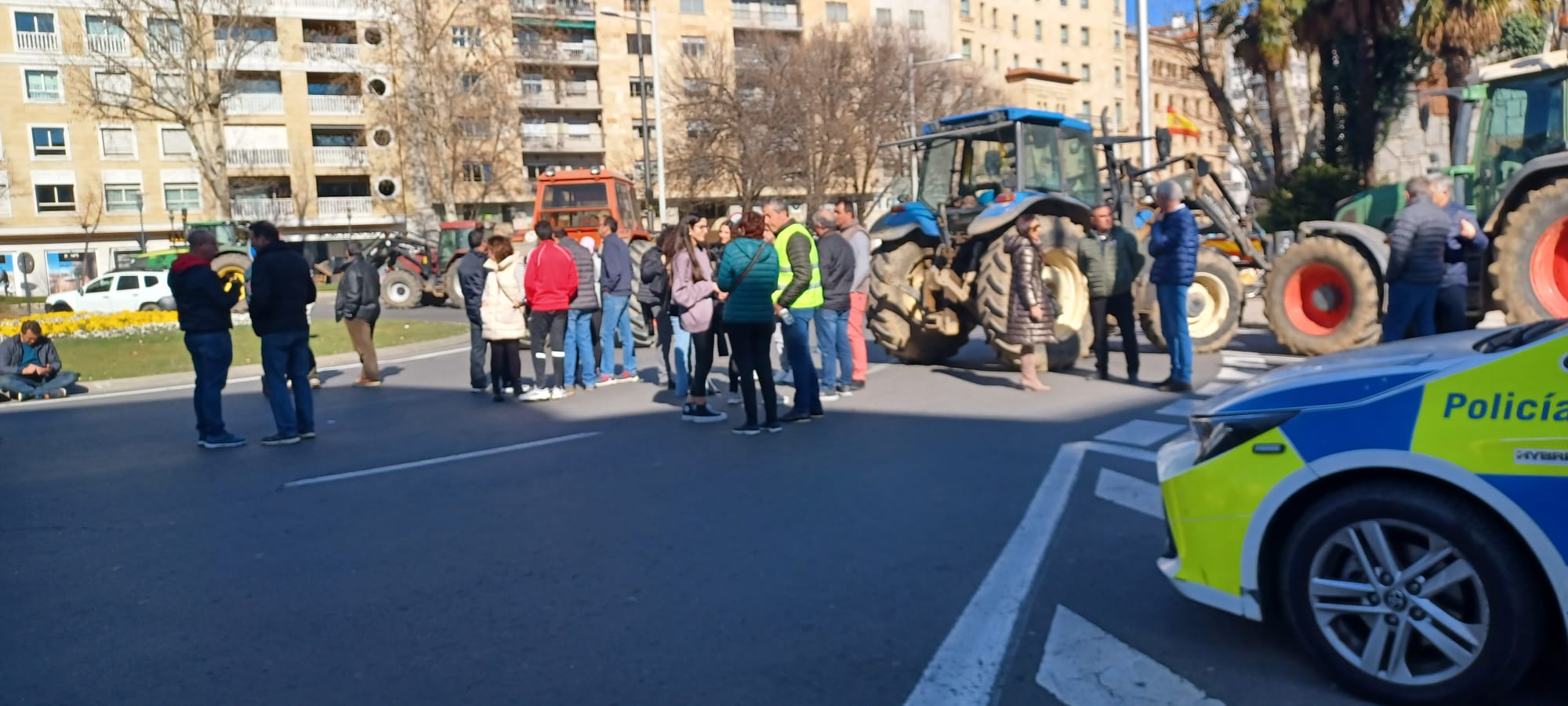 Imagen de la Plaza de España a las 14:30 horas/Cadena SER