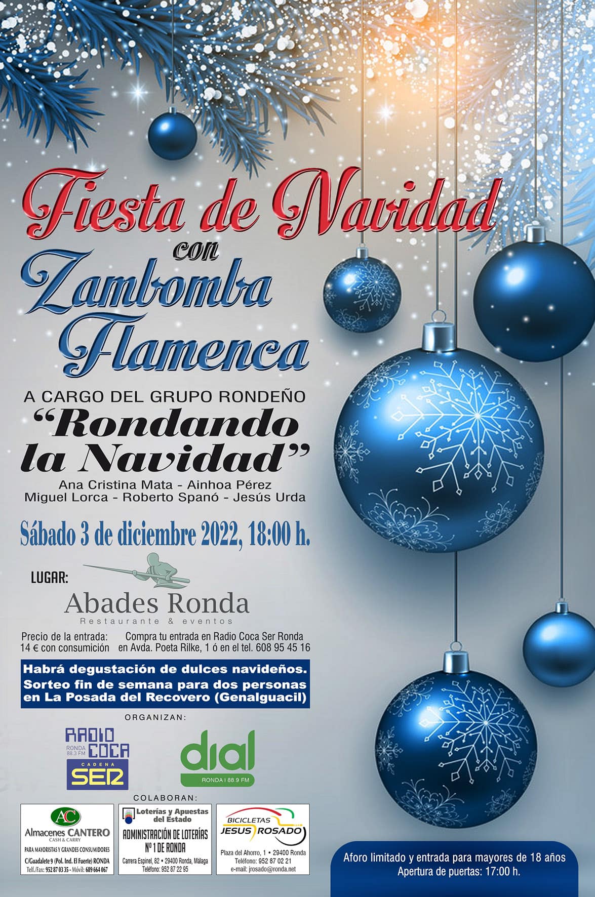 Las entradas, para mayores de 18 años y por un precio de 14 euros en los que se incluye una consumición, ya se pueden reservar