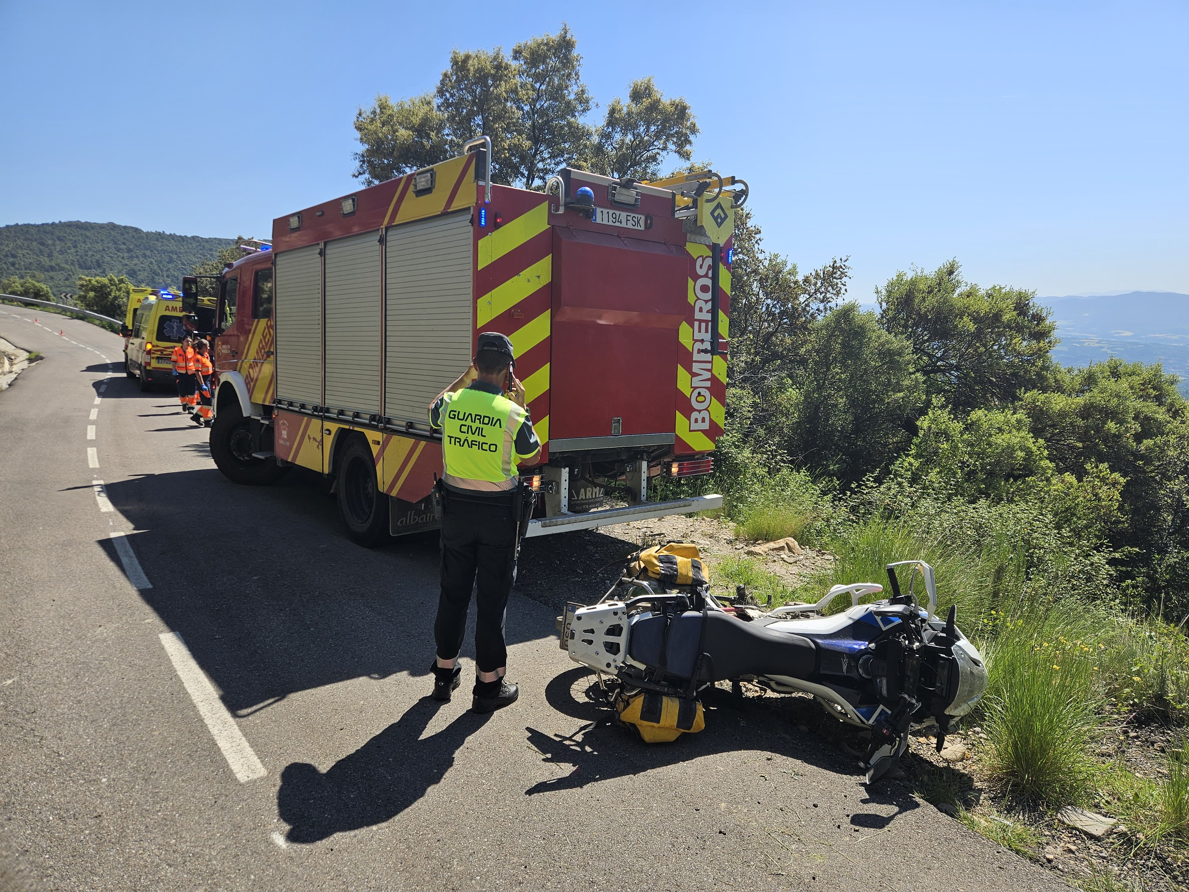 Un motorista fallecía en un accidente en Graus