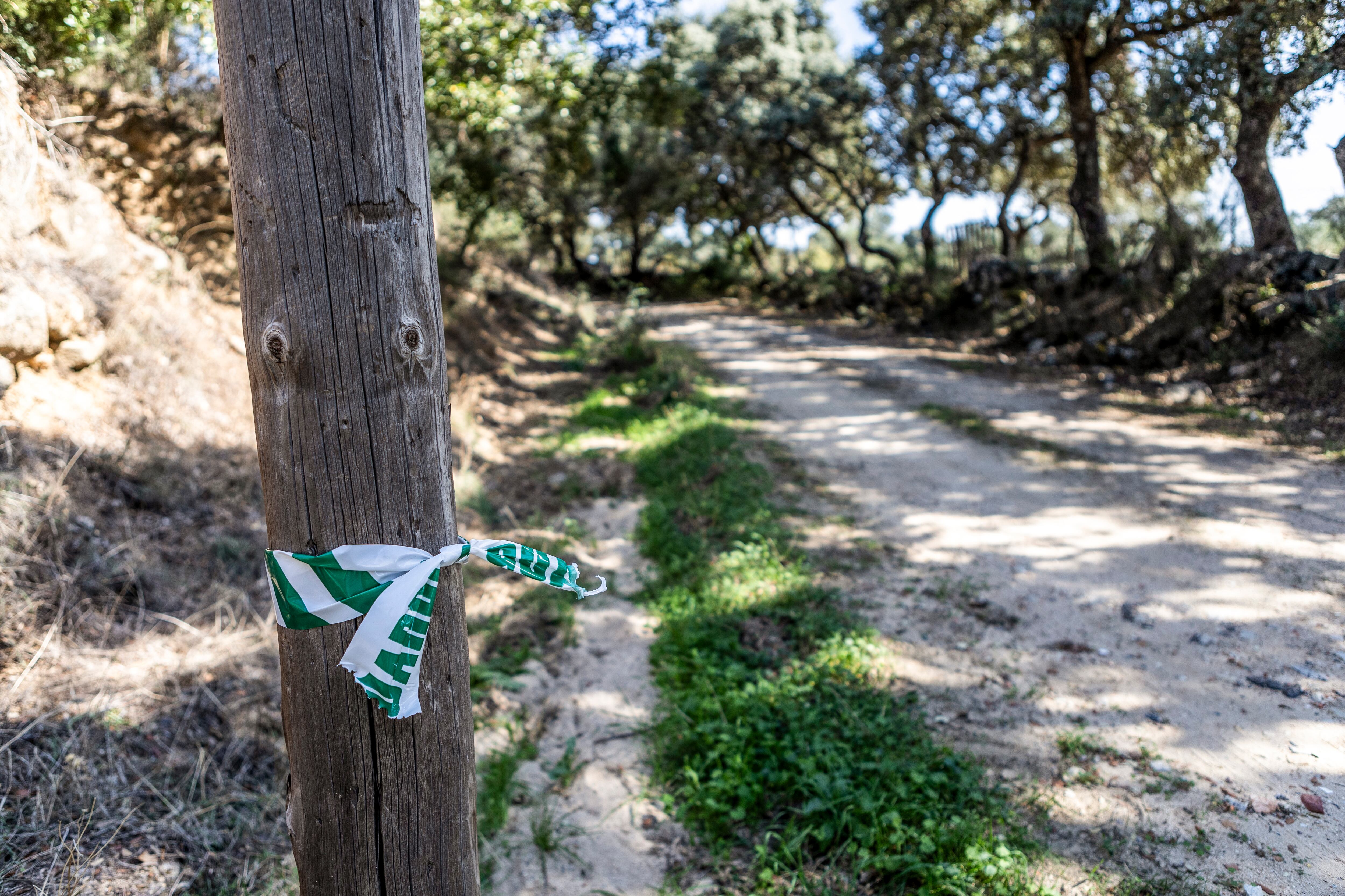 Lugar en el que la Guardia Civil localizó el cuerpo sin vida de Belén después de que saliera a dar un paseo en bicicleta