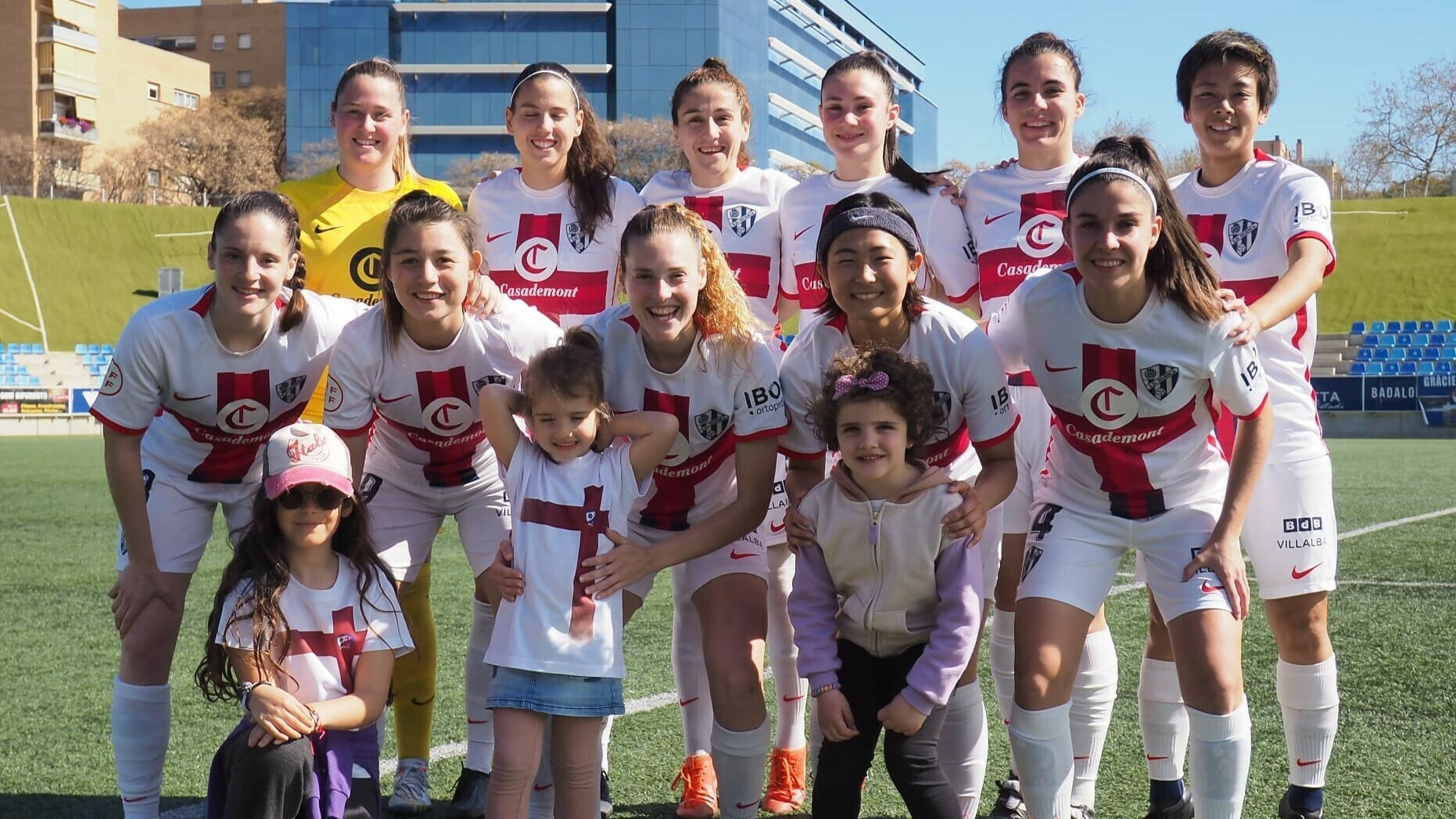 Once inicial de la SD Huesca en Badalona