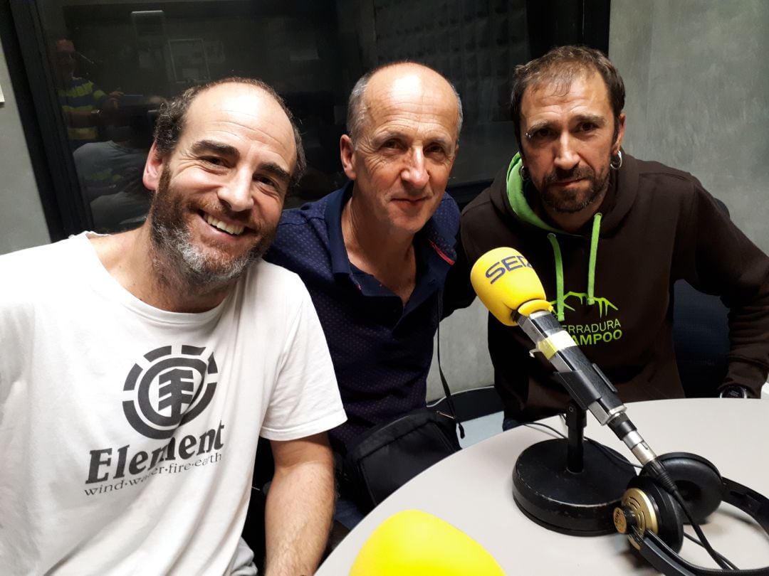 De izquierda a derecha: Iker Iriondo, Javi Aldai y Rafa Prieto