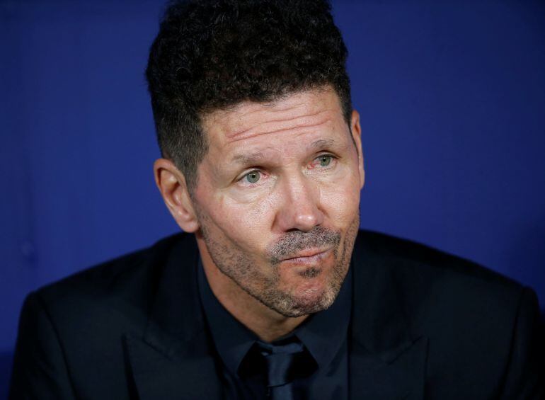 Imagen de Diego Simeone tras empatar uno de los últimos partidos.