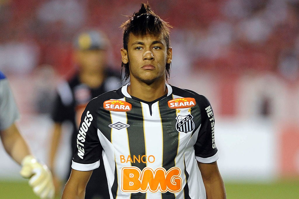 Neymar Júnior en los inicios de su carrera con el Santos FC.