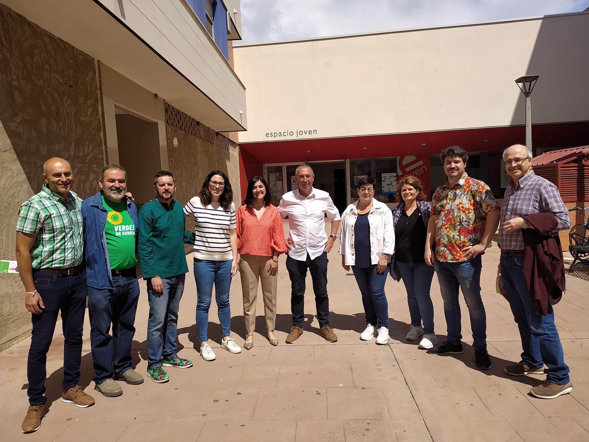 Momento previo al acto de Verdes de Europa