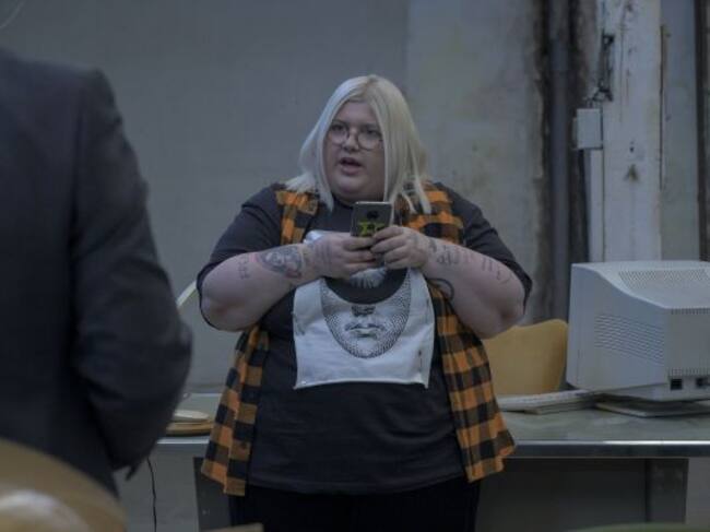 Esty Quesada, durante el rodaje