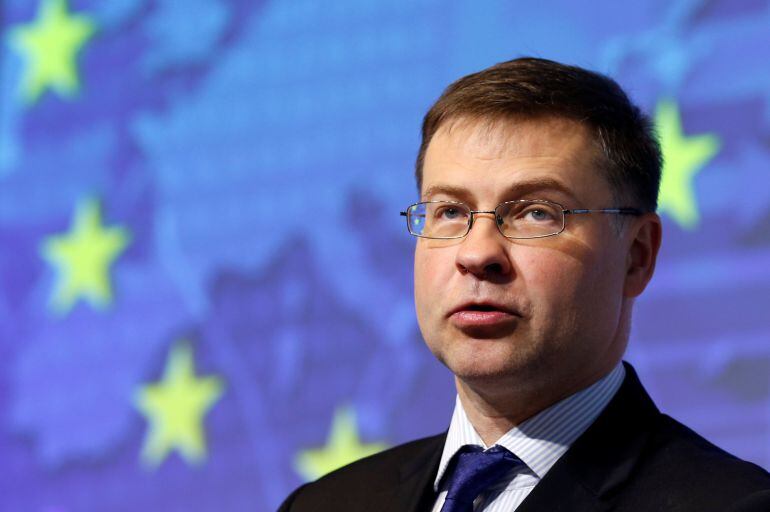 El vicepresidente de la Comisión Europea, Valdis Dombrovskis 