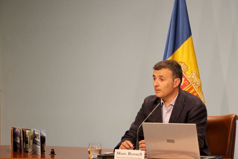 El director general de Medi Ambient i Sostenibilitat, Marc Rossell presentant els indicadors