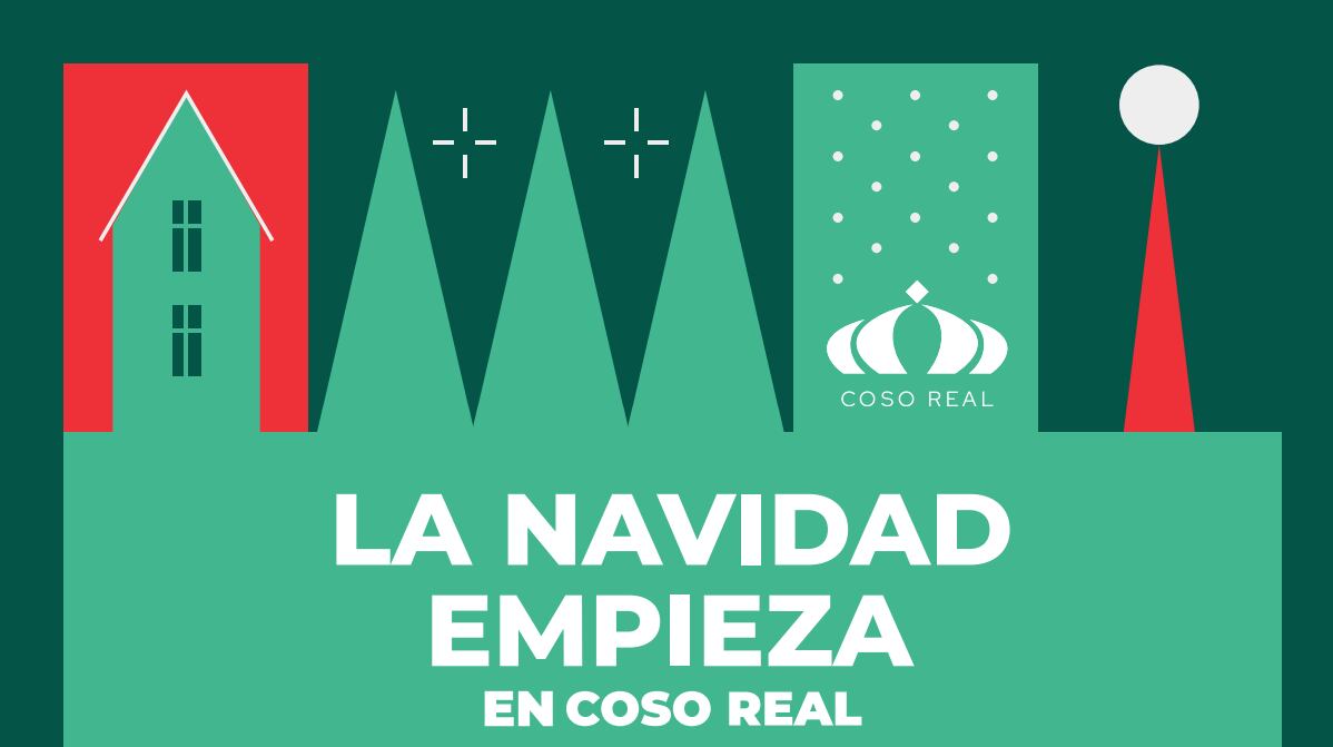 Cartel navideño en Coso Real