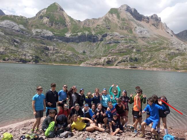 El Ski Club Aspe y el SCI Club Bal Biois de Italia están realizando una concentración en Jaca y alrededores