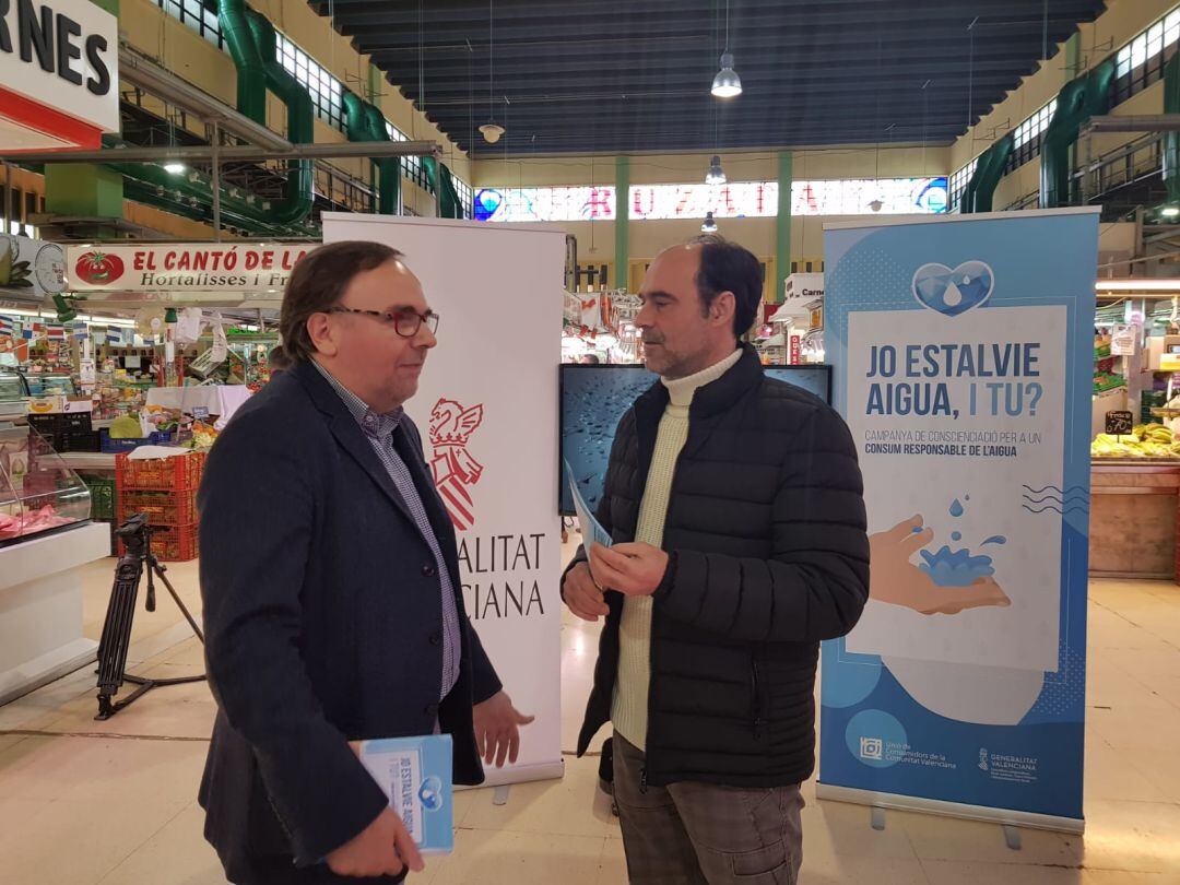 Vicente Inglada, secretario autonómico de la UCE, y Francisco Quesada, secretario autonómico de Medio Ambiente