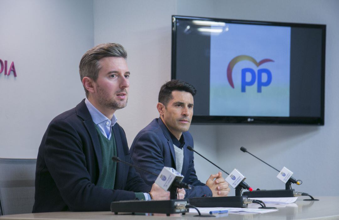 Víctor Soler y Toni Abad del PP de Gandia 